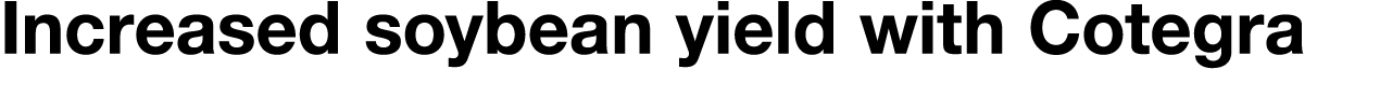 Increased soybean yield with Cotegra