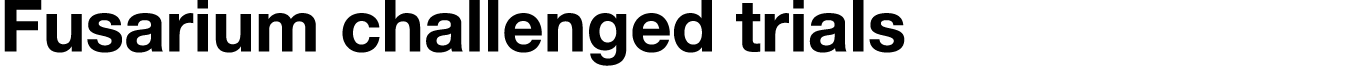 Fusarium challenged trials