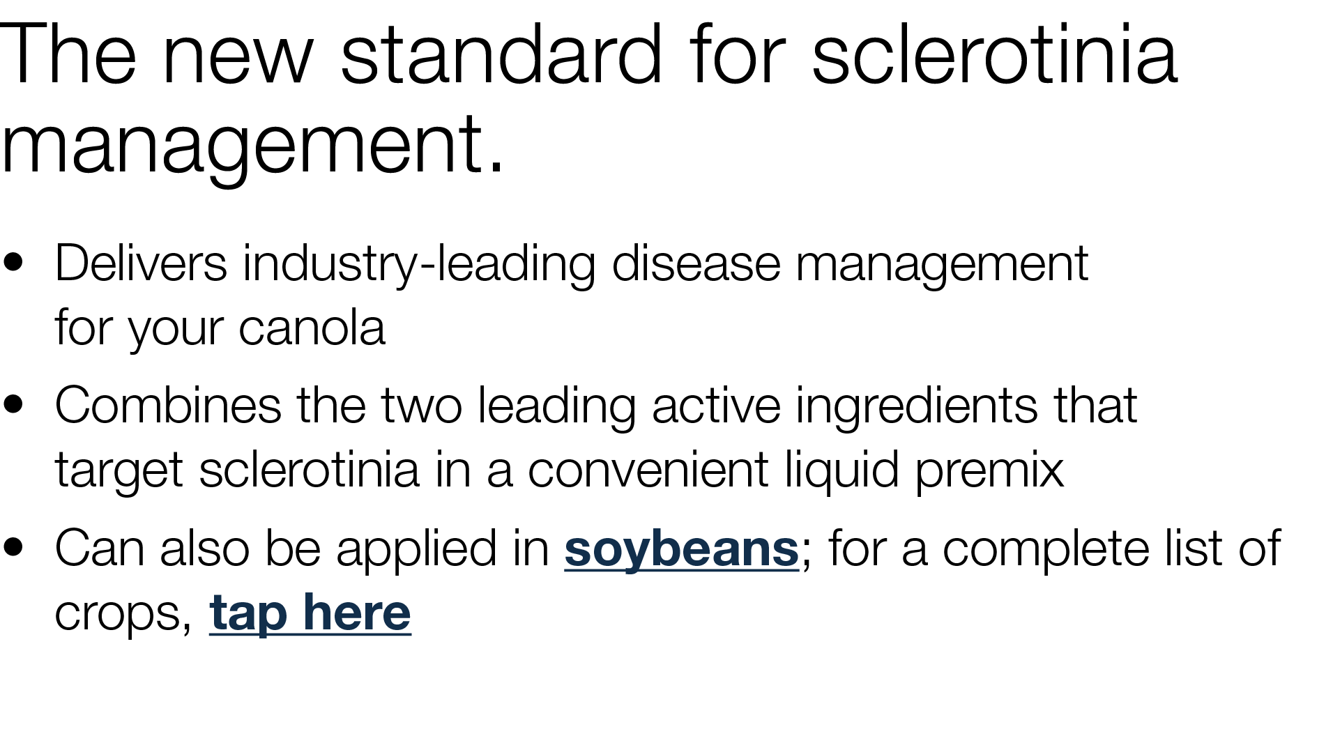 The new standard for sclerotinia management     Delivers industry-leading disease management for your canola    Combi   