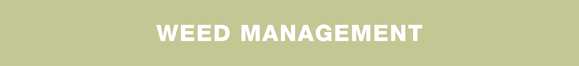 Weed management