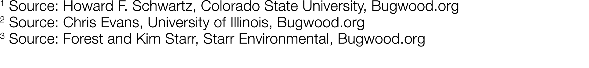1 Source: Howard F  Schwartz, Colorado State University, Bugwood org 2 Source: Chris Evans, University of Illinois, B   