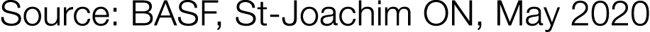 Source: BASF, St-Joachim ON, May 2020 
