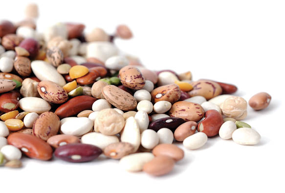 mix bean on white background