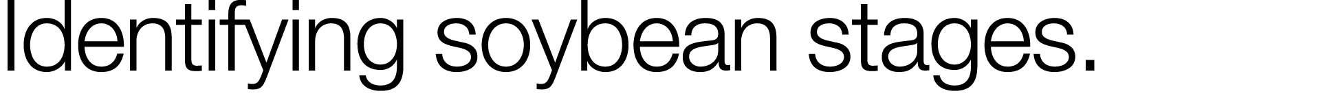 Identifying soybean stages 