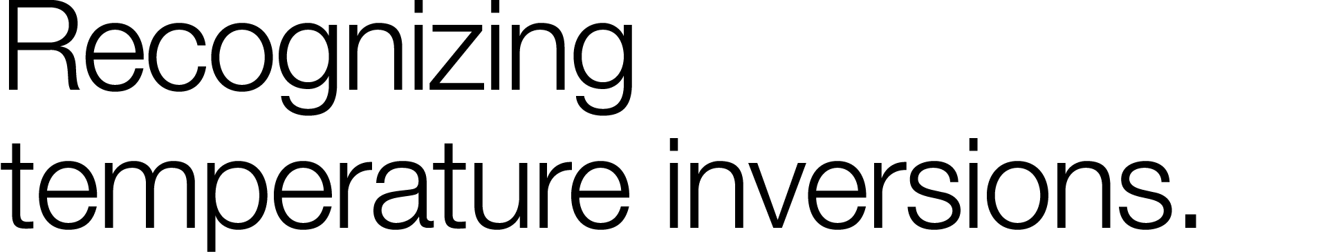 Recognizing temperature inversions 
